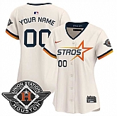 Women's Houston Astros Active Player Custom Cream 2025 City Connect Limited Stitched Baseball Jersey(Run Small),baseball caps,new era cap wholesale,wholesale hats